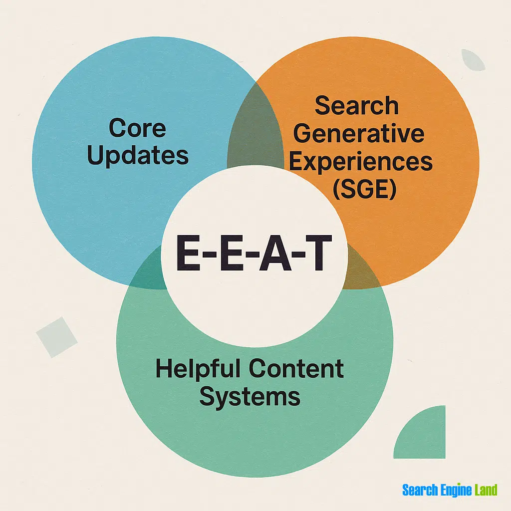Approach to Search Optimization on google using google e e a t venn diagram